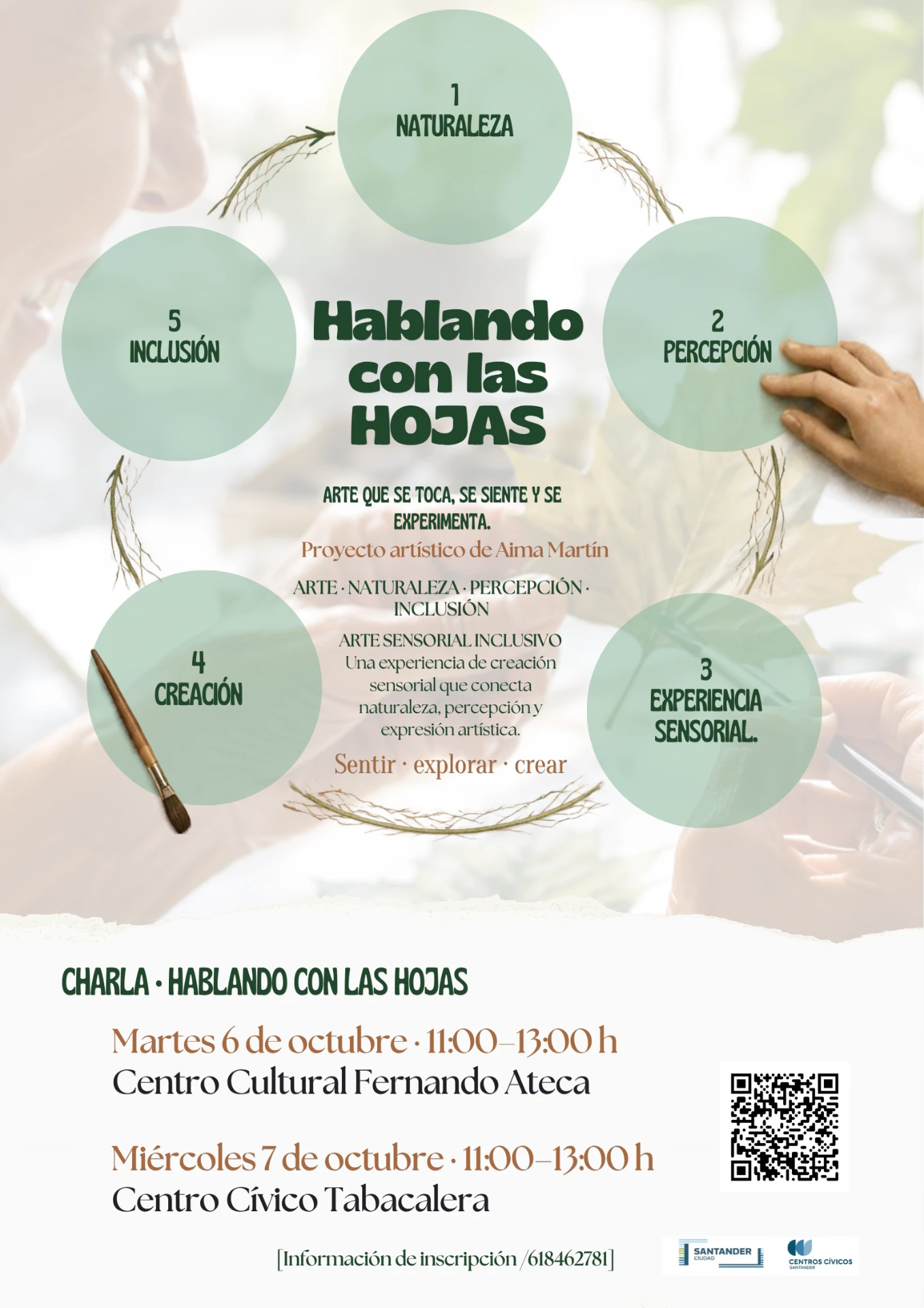 Cartel de Hablando con las Hojas